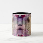 Cozy Pastel Knit Texture Multi Heart Two-Tone Mug ツートーンマグカップ (中央)