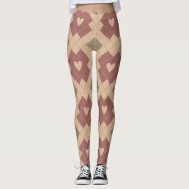 Cozy Patchwork Hearts Leggings レギンス