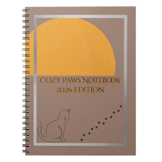 Cozy Paws 2026 Edition Spiral Notebook  ノートブック (正面)