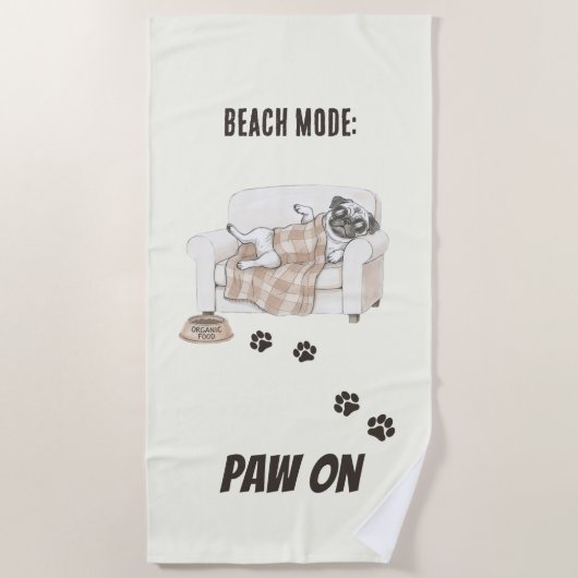 Cozy Paws Collection ビーチタオル (正面)