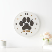 Cozy Paws Collection Beige ラージ壁時計 (ホーム)