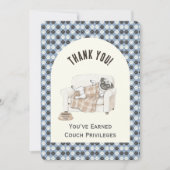Cozy Paws Flat Thank You Card サンキューカード (正面)