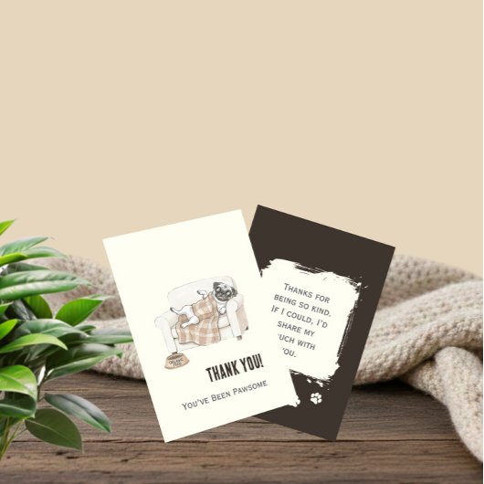Cozy Paws Thank You Card サンキューカード