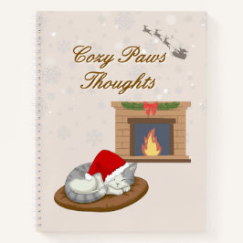 Cozy Paws Thoughts Spiral Journal Notebook ノートブック