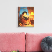 Cozy Penguin Reading Nursery Wall Print Canvas Art キャンバスプリント (インサイチュ (リビング))