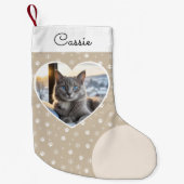 Cozy Pet Photo Cream Christmas スモールクリスマスストッキング (正面)