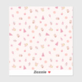 Cozy Pink Christmas Pattern シール (シート)