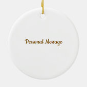 Cozy Pink Pastel Black Santa & Bow Christmas セラミックオーナメント (裏面)