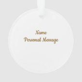 Cozy Pink Pastel Cake & Bow Christmas Apron オーナメント (裏面)