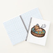 Cozy Pixel Art Zen Capybara Hot Spring ノートブック (内部)