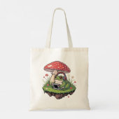 Cozy Pixel Gamer Frog Mushroom トートバッグ (裏面)