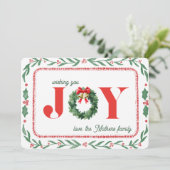 Cozy Plaid Christmas Joy シーズンカード (スタンド正面)