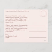 Cozy Plaid Gingham Christmas Custom Photo Collage シーズンポストカード (裏面)