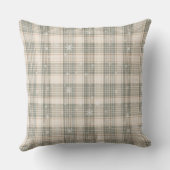 Cozy Plaid & Snowflake Winter Home Décor クッション (裏面)
