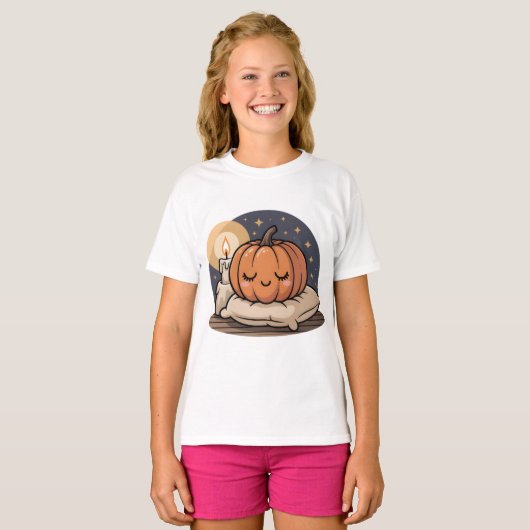 Cozy Pumpkin Dream Kids Tee Tシャツ (正面フル)