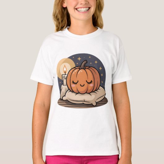 Cozy Pumpkin Dream Kids Tee Tシャツ (正面)