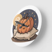 Cozy Pumpkin Dream Watch ラウンド壁時計 (傾斜)