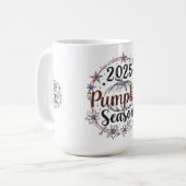 Cozy Pumpkin Season 2025 Mug – Cute Autumn Gift コーヒーマグカップ (正面左)