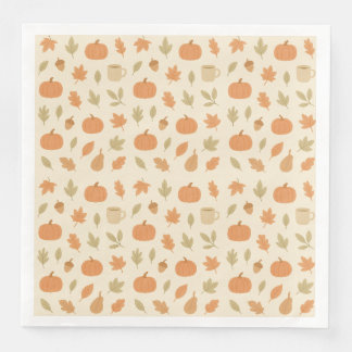 Cozy Pumpkin Spice Autumn Seamless Pattern