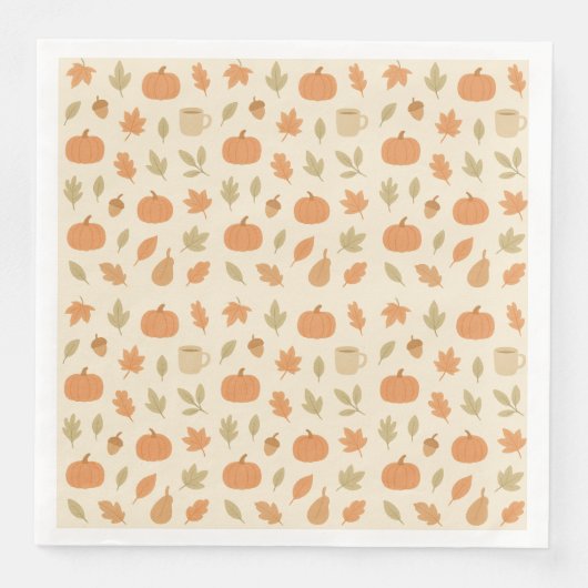Cozy Pumpkin Spice Autumn Seamless Pattern (正面)