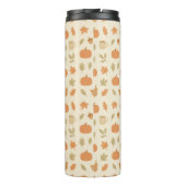 Cozy Pumpkin Spice Autumn Seamless Pattern タンブラー (裏面)
