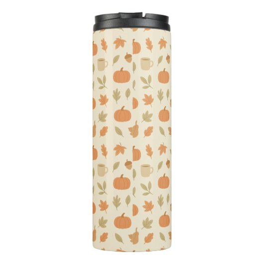Cozy Pumpkin Spice Autumn Seamless Pattern タンブラー (裏面)