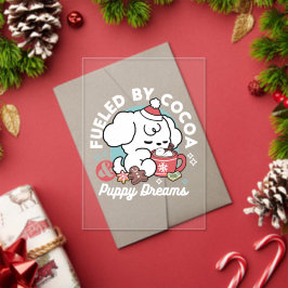 Cozy Puppy Dreams – Hot Chocolate and Christmas アクリル招待状
