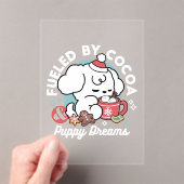 Cozy Puppy Dreams – Hot Chocolate and Christmas アクリル招待状 (インサイチュ (ポータブル))