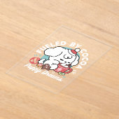 Cozy Puppy Dreams – Hot Chocolate and Christmas アクリル招待状 (レイダウン)