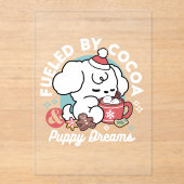 Cozy Puppy Dreams – Hot Chocolate and Christmas アクリル招待状 (正面)