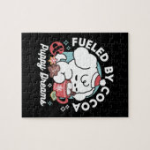 Cozy Puppy Dreams – Hot Chocolate and Christmas ジグソーパズル (横)