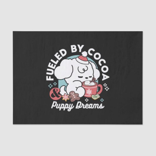 Cozy Puppy Dreams – Hot Chocolate and Christmas 薄葉紙 (正面)