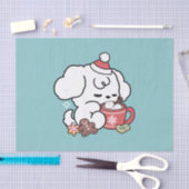 Cozy Puppy Dreams – Hot Chocolate and Christmas 薄葉紙 (クラフト)