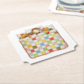 COZY QUILT チケット型 コースター 紙製 (アングル)