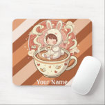 Cozy Rabbit Coffee Desk Mouse Pad マウスパッド<br><div class="desc">Enhance your desk setup with this comfortable mouse pad featuring a peaceful rabbit coffee scene.</div>