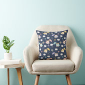 Cozy Rainy Day Pattern Throw Pillow クッション (椅子)