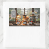 Cozy Rainy Day Squirrel Teacher Appreciation 長方形シール (バッグ)