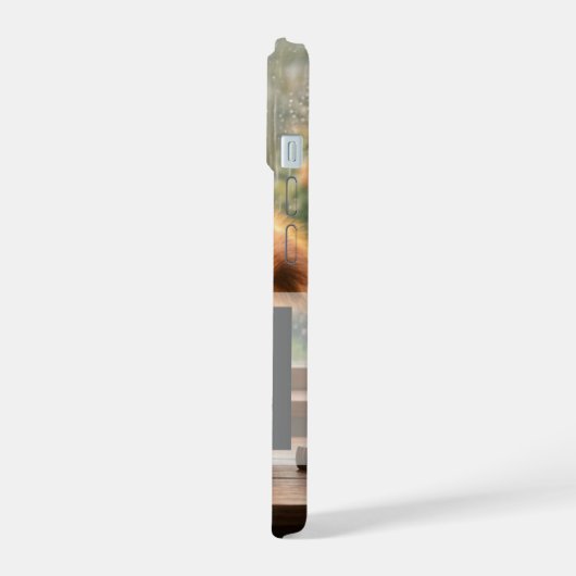 Cozy Rainy Day Squirrel Teacher Appreciation Case iPhone 15ケース (左側面)