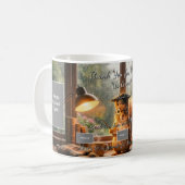 Cozy Rainy Day Squirrel Teacher Appreciation Mug コーヒーマグカップ (正面左)