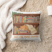 Cozy Reading Cat "Just One More Chapter" Book Love クッション (ブランケット)