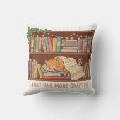 Cozy Reading Cat "Just One More Chapter" Book Love クッション (裏面)