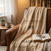 Cozy Reading Corner Throw Blanket 