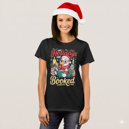 Cozy Reading Duck Holiday Season Book Lover Tシャツ
