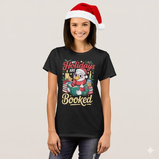 Cozy Reading Duck Holiday Season Book Lover Tシャツ