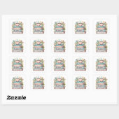Cozy Reading Is My Personality Sticker - Pastel Bo スクエアシール (シート)