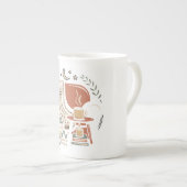 Cozy Reading Nook Coffee Lover ボーンチャイナマグカップ (正面右)