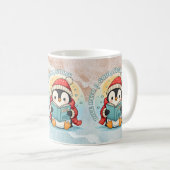Cozy Reading Penguin Winter Coffee Tea Mug コーヒーマグカップ (正面右)