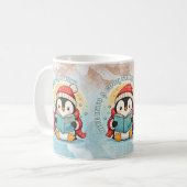 Cozy Reading Penguin Winter Coffee Tea Mug コーヒーマグカップ (正面左)