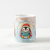 Cozy Reading Penguin Winter Coffee Tea Mug コーヒーマグカップ (中央)