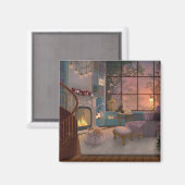 Cozy Reading Sunset Room マグネット (正面/裏面)